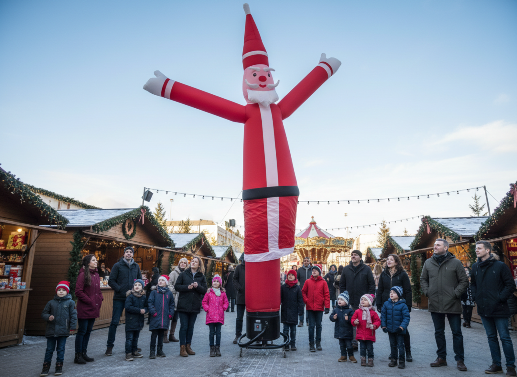 Père Noël Sky dancer gonflable