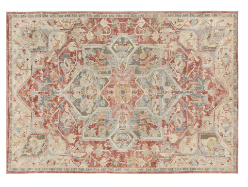 Tapis bohème rose/beige (160 x 230 cm)