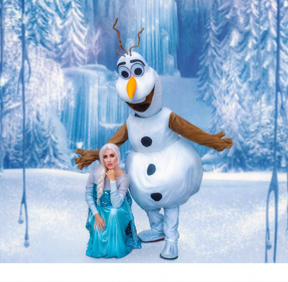 Mascotte Reine des Neiges & Olaf